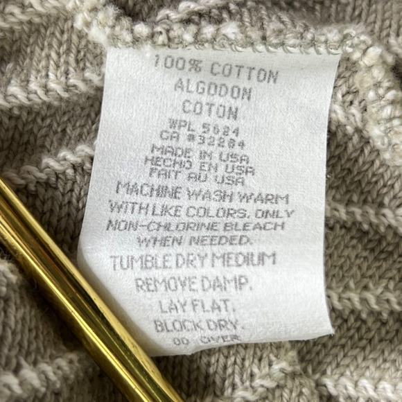 VTG Shenandoah Golf Textured 3D Grandpa Sweater Beige Embroidered USA Sz XL - Picture 7 of 7